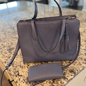 Kate Spade Blue Shoulder Bag and Wallet Set